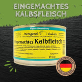 Eingemachtes Kalbfleisch 600g Fertiggericht in der Dose Fleischkonserve Metzger