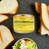 Deftiger Rinderrahmbraten in der Dose 400g-800g Fertiggericht vom Metzger