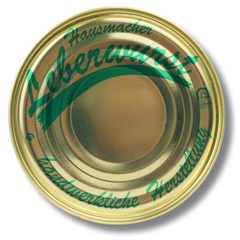 Hausmacher Leberwurst Dosenwurst 120g-400g - Wurstkonserve | Metzgerei Bühler