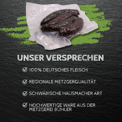 Kaminwurzer Wurst 4 mal Würstchen, Schweinefleisch und Rindfleisch 150g Fleisch