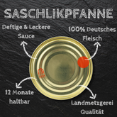 Schaschlikpfanne Fertiggericht 600g - 800g direkt aus der Metzgerei Bühler