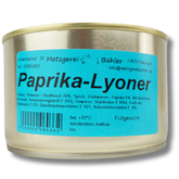 Paprika Lyoner / Fleischwurst Dosenwurst - Wurstkonserve |Metzgerei Bühler