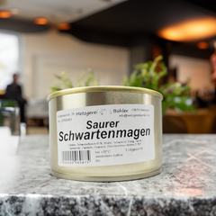 Saurer Schwartenmagen / Preßsack Dosenwurst Wurstkonserve | Metzgerei Bühler