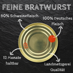 Feine Bratwurst Dosenwurst 120g-190g - Wurstkonserve | Metzgerei Bühler