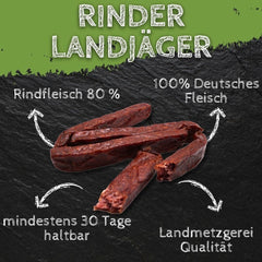 Rinder Landjäger 2 Paar 200g knackige Rohwurst Rauchwurst Minisalami Proviant