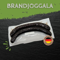 XXL Schwarzgerauchte Brandjoggala 200g Wurst aus Schweinefleisch und Speck geräuchert