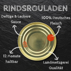 Rindsrouladen in kräftiger Sauce 400-800g Fertiggericht aus der Metzgerei