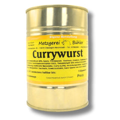 Currywurst in der Dose Konserve Curry Gourmet Fertiggericht mit Currywurst Soße