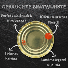 280g Gerauchte Bratwürste perfekt fürs Vesper & als Snack | Metzgerei Bühler