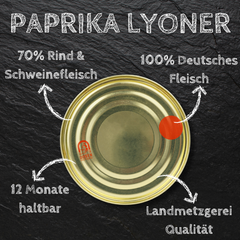 Paprika Lyoner / Fleischwurst Dosenwurst - Wurstkonserve |Metzgerei Bühler