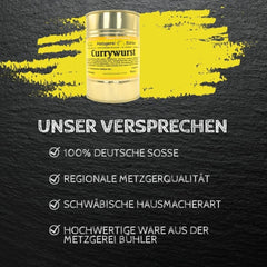 Currywurst in der Dose Konserve Curry Gourmet Fertiggericht mit Currywurst Soße