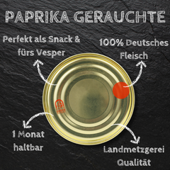 280g Paprika Gerauchte Bratwürste perfekt fürs Vesper | Metzgerei Bühler