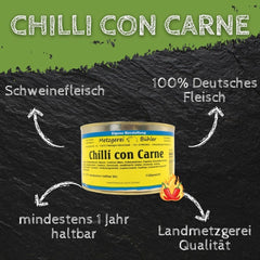Chilli con Carne, feuriges Fertiggericht in der Dose Fleischkonserve 400g, 800g