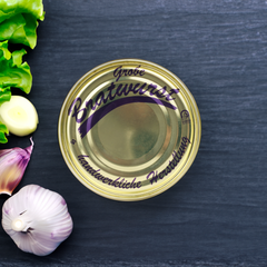 Knoblauch Bratwurst / Brät Dosenwurst 120g-400g Wurstkonserve | Metzgerei Bühler