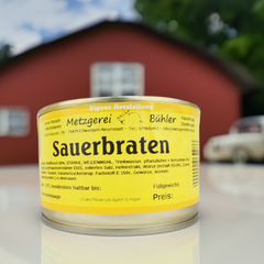 Schwäbischer Sauerbraten in der Dose 400g - 800g Fertiggericht aus der Metzgerei