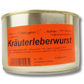 Kräuter Leberwurst Dosenwurst 120g-400g Wurstkonserve | Metzgerei Bühler