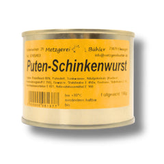 Puten Schinkenwurst 190g Dosenwurst Wurstkonserve Metzgerei Bühler vom Truthan