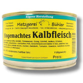 Eingemachtes Kalbfleisch 600g Fertiggericht in der Dose Fleischkonserve Metzger