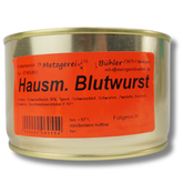 Hausmacher Blutwurst Dosenwurst 120g-400g - Wurstkonserve | Metzgerei Bühler