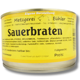 Schwäbischer Sauerbraten in der Dose 400g - 800g Fertiggericht aus der Metzgerei