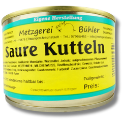 Schwäbische Saure Kutteln in der Dose 400g-800g Kaldaunen | Metzgerei Bühler
