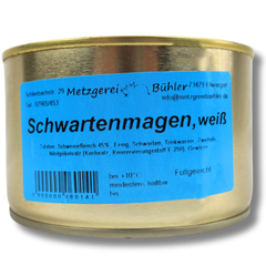Weißer Schwartenmagen / Preßsack Dosenwurst Wurstkonserve | Metzgerei Bühler