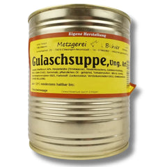 Ungarische Gulaschsuppe Fertiggericht Rindergulasch Gulasch in Dosen Konserve