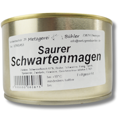 Saurer Schwartenmagen / Preßsack Dosenwurst Wurstkonserve | Metzgerei Bühler