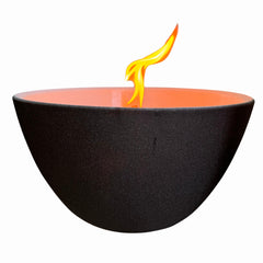 Schwabenfire Terrakotta Outdoorkerze Anthrazit – Elegante Dauerdocht Gartenkerze, Ideal als Frauengeschenk, Ø 23 cm große outdoor kerzen