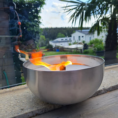 Schwabenfire Outdoorkerze mit Dauerdocht in Metallschale kerzendeko Gartenkerze Geschenke für Frauen große Outdoor Kerzen wiederverwendbar