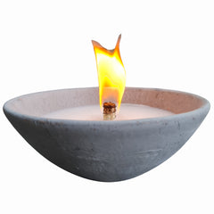 Schwabenfire Outdoorkerze aus Terrakotta mit Dauerdocht Grau 100% Handgemacht Made in Germany Wiederverwendbare Kerzendeko