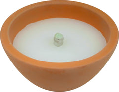 Schwabenfire Outdoor Kerze Terrakotta Natur 24cm mit Dauerdocht Wachsfresser