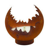 Schwabenfire Outdoor Kerze Edelrost Feuerkugel 30cm mit Dauerdocht Wachsfresser