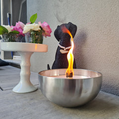 Schwabenfire Outdoorkerze mit Dauerdocht in Metallschale geschenke für Frauen kleine Outdoor Kerze geburtstagsgeschenk für frauen garten