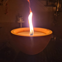 Schwabenfire Outdoorkerze mit Dauerdocht Outdoor Kerze Groß Geschenke für Frauen in großer Terrakotta Schale wiederverwendbar Handgemacht