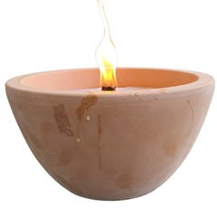 Schwabenfire Outdoorkerze mit Dauerdocht Outdoor Kerze Groß Geschenke für Frauen in großer Terrakotta Schale wiederverwendbar Handgemacht