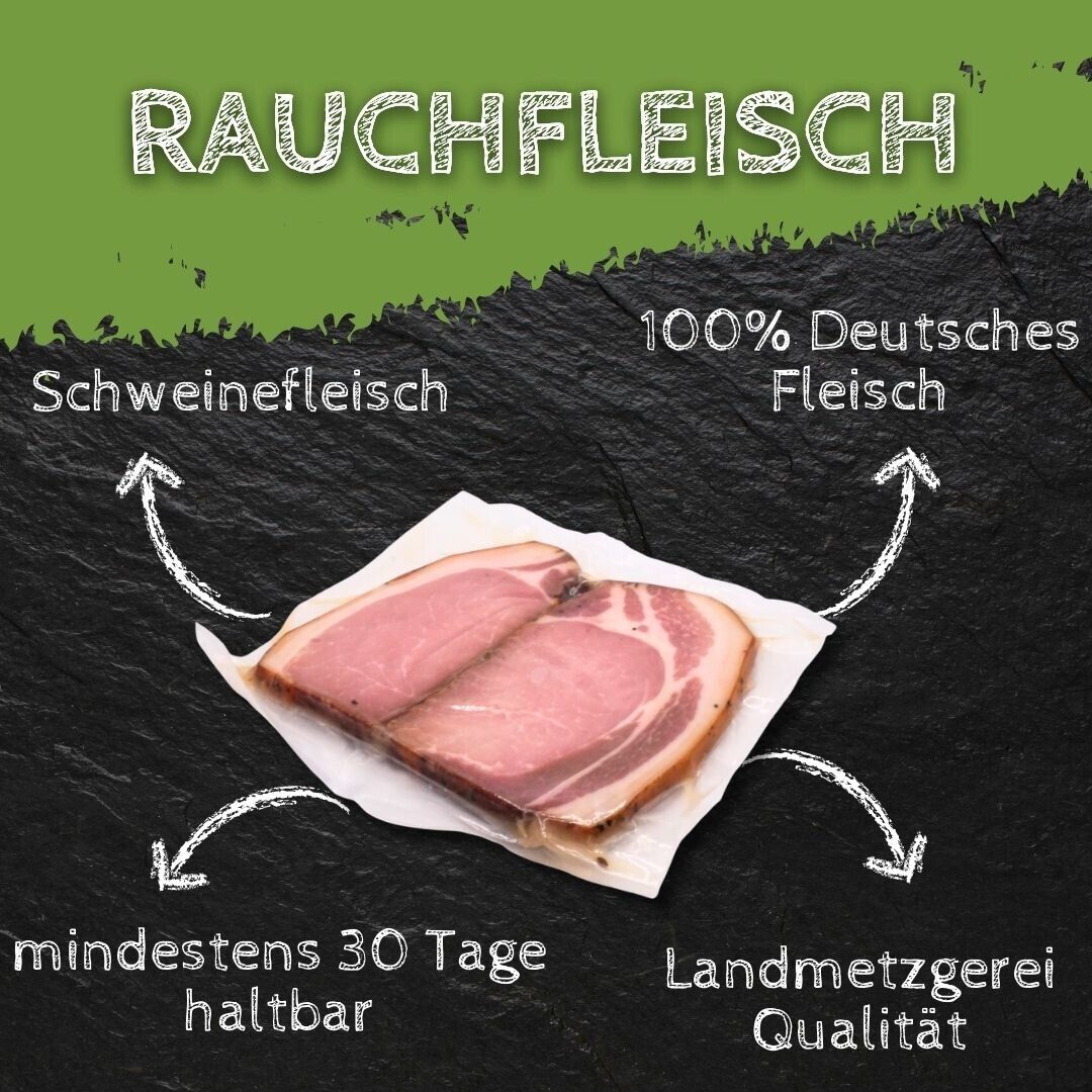 Schweinefleisch Rauchfleisch Schweinerauchfleisch 200g Gramm vakuumiert