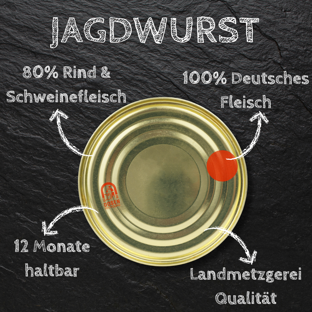 Deftige Jagdwurst Dosenwurst 120g-400g - Wurstkonserve | Metzgerei Bühler