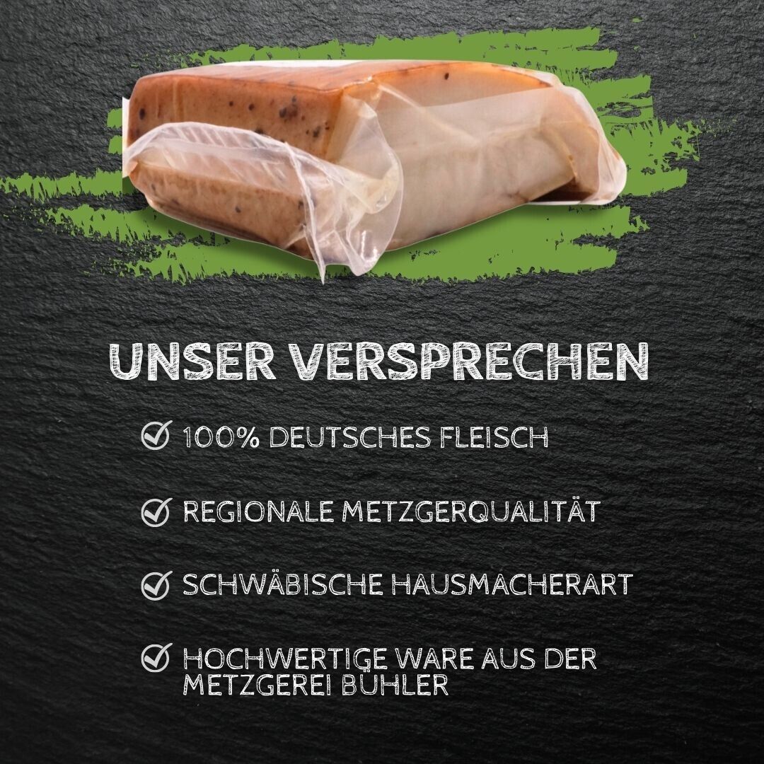 Durchwachsener Speck Geräucherter am Stück, Frühstücksspeck vom Schwein 300g