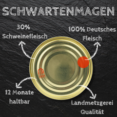 Schwartenmagen / Preßsack Rot - Dosenwurst Wurstkonserve 300g - 400g | Bühler