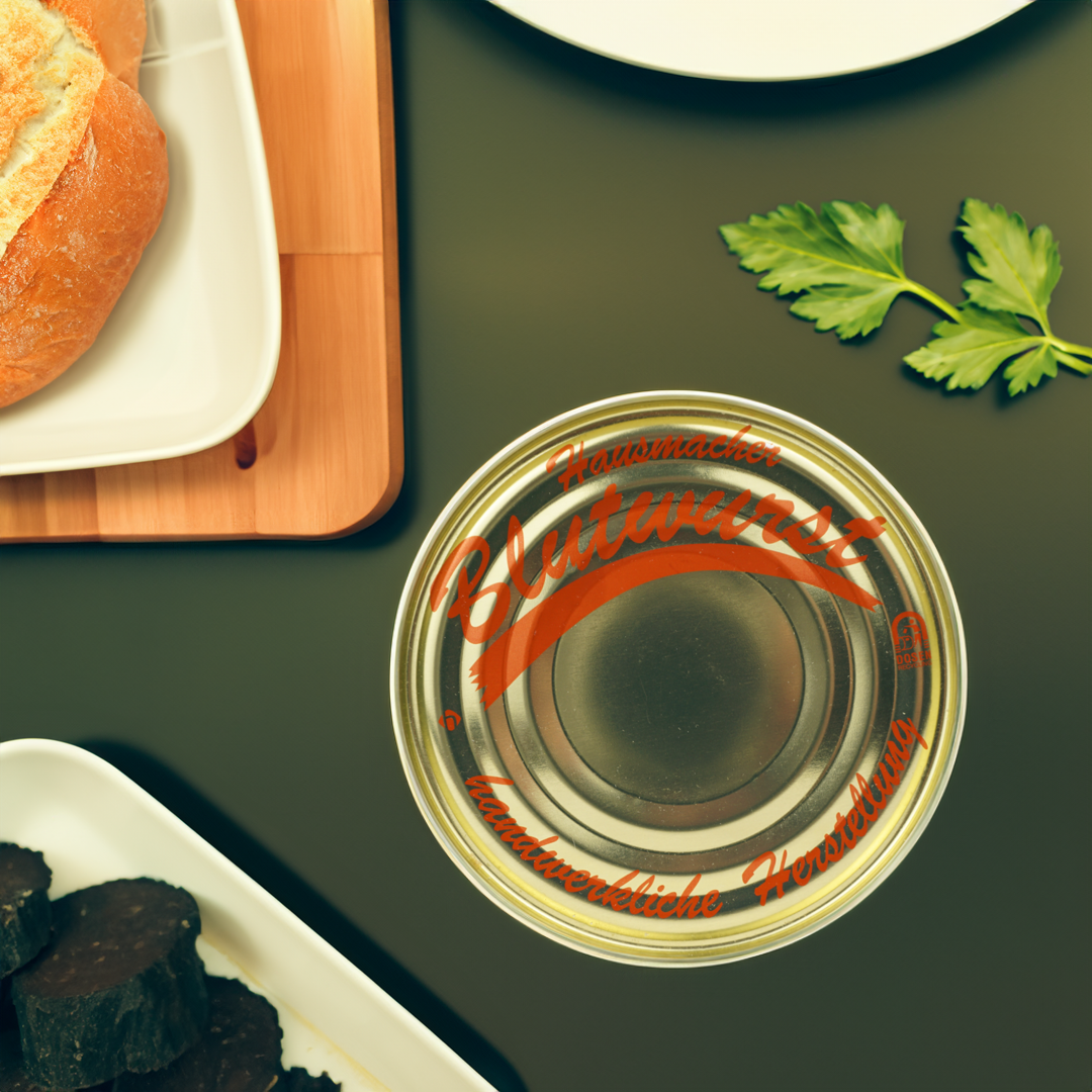 Hausmacher Blutwurst Dosenwurst 120g-400g - Wurstkonserve | Metzgerei Bühler
