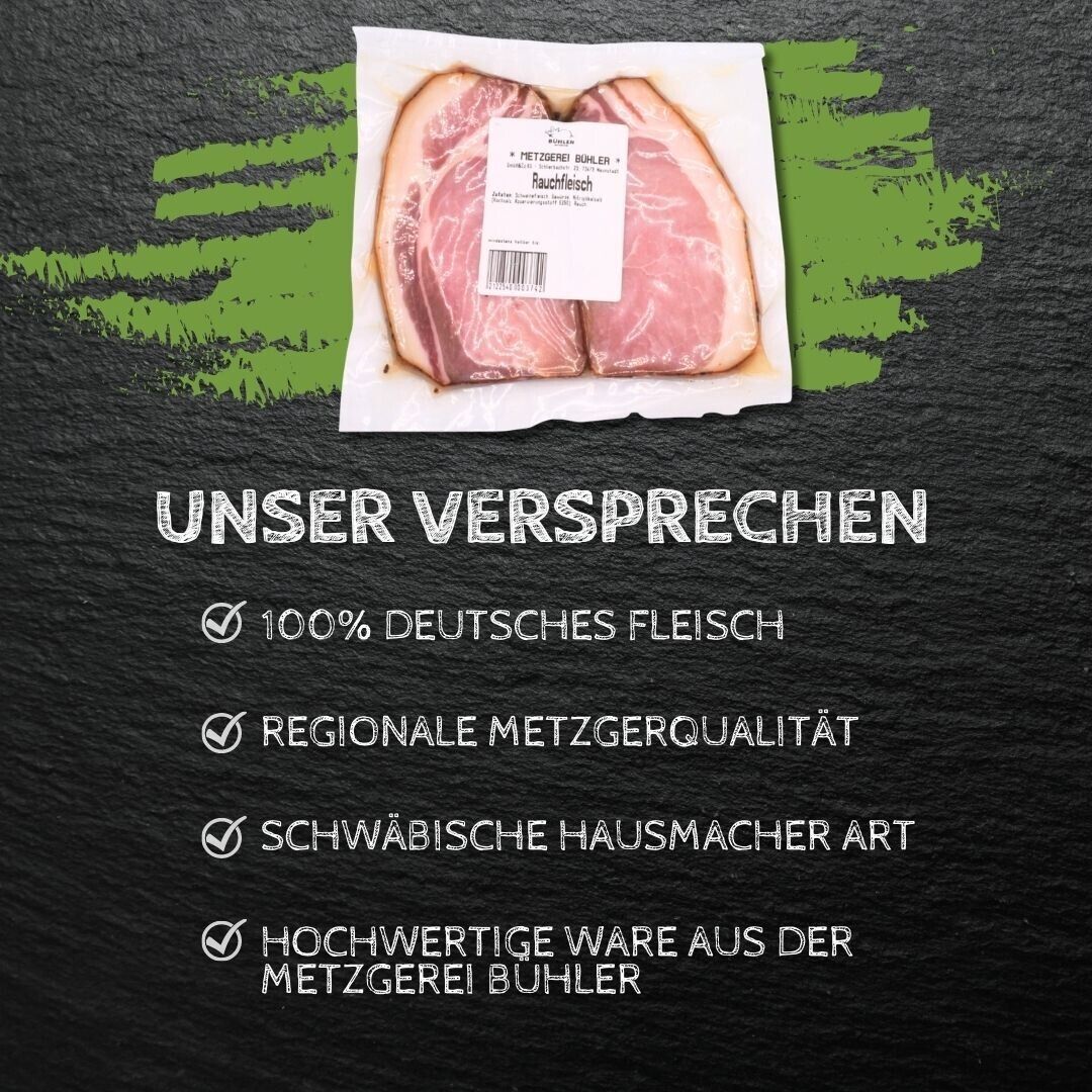 Schweinefleisch Rauchfleisch Schweinerauchfleisch 200g Gramm vakuumiert