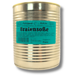Hausgemachte Bratensoße Fleischbrühe Bratensauce Fertiggericht Soße in der Dose
