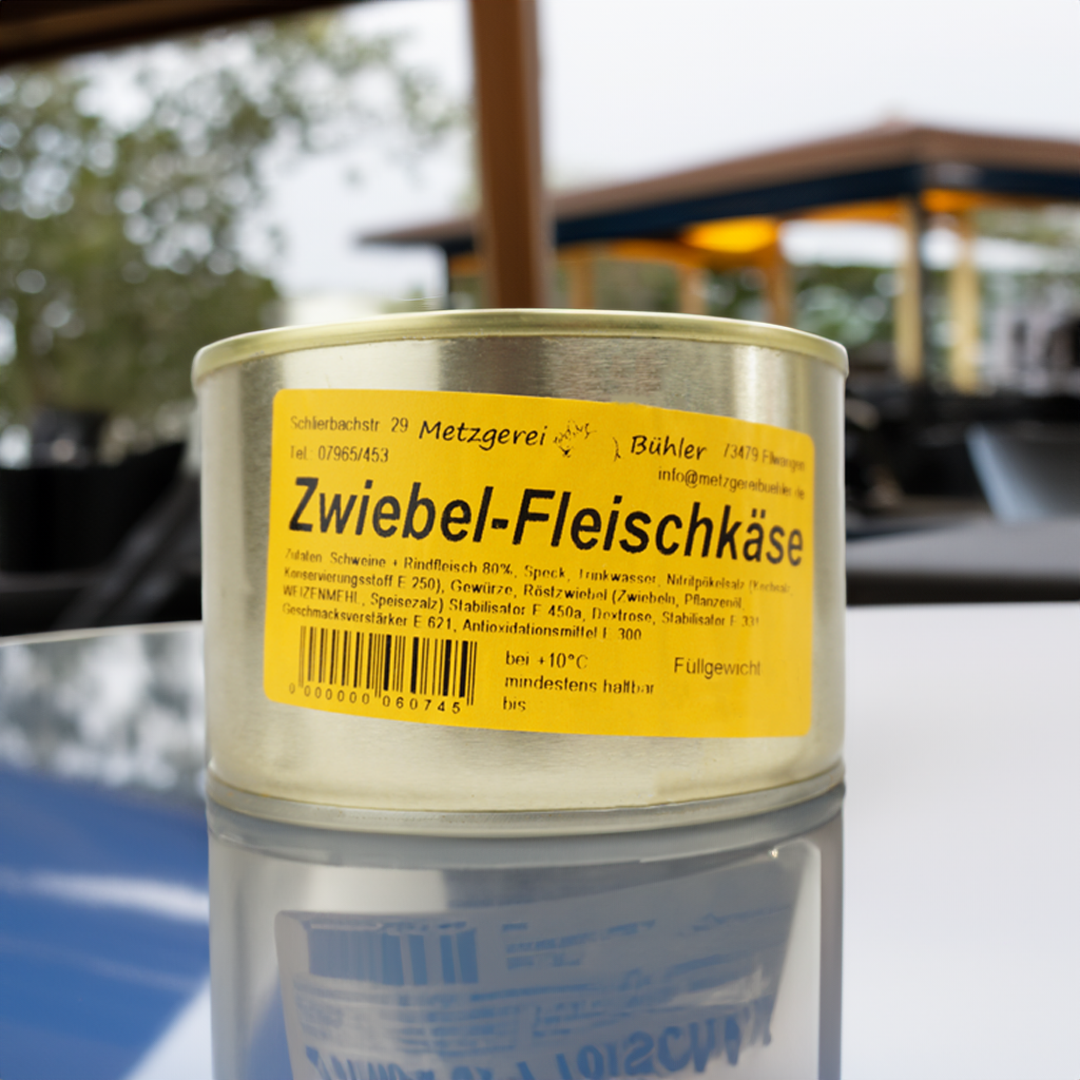 Zwiebel Leberkäse / Zwiebel Fleischkäse 200g - 390g Dosenwurst Wurstkonserve