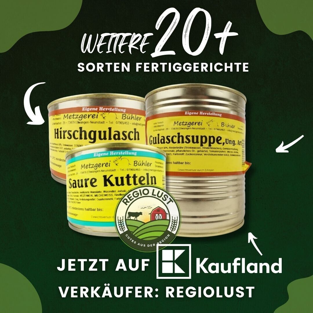 Ungarische Gulaschsuppe Fertiggericht Rindergulasch Gulasch in Dosen Konserve