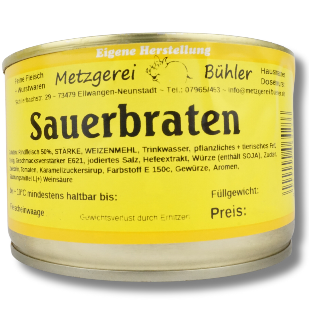 Schwäbischer Sauerbraten in der Dose 400g