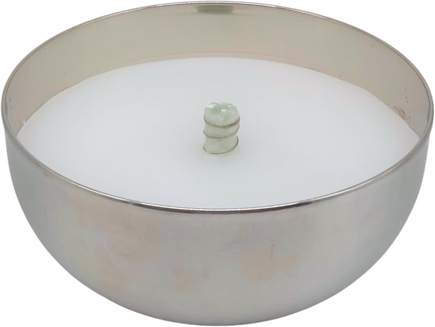 Schwabenfire Outdoor Kerze mit Dauerdocht in Edelstahl Schale Wachsfresser