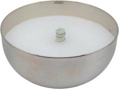 Schwabenfire Outdoor Kerze mit Dauerdocht in Edelstahl Schale Wachsfresser