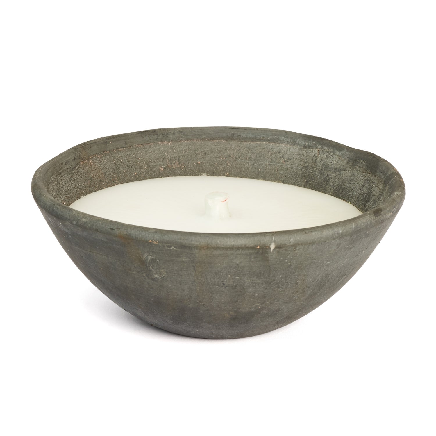 Schwabenfire Outdoorkerze aus Terrakotta mit Dauerdocht Grau 100% Handgemacht Made in Germany Wiederverwendbare Kerzendeko