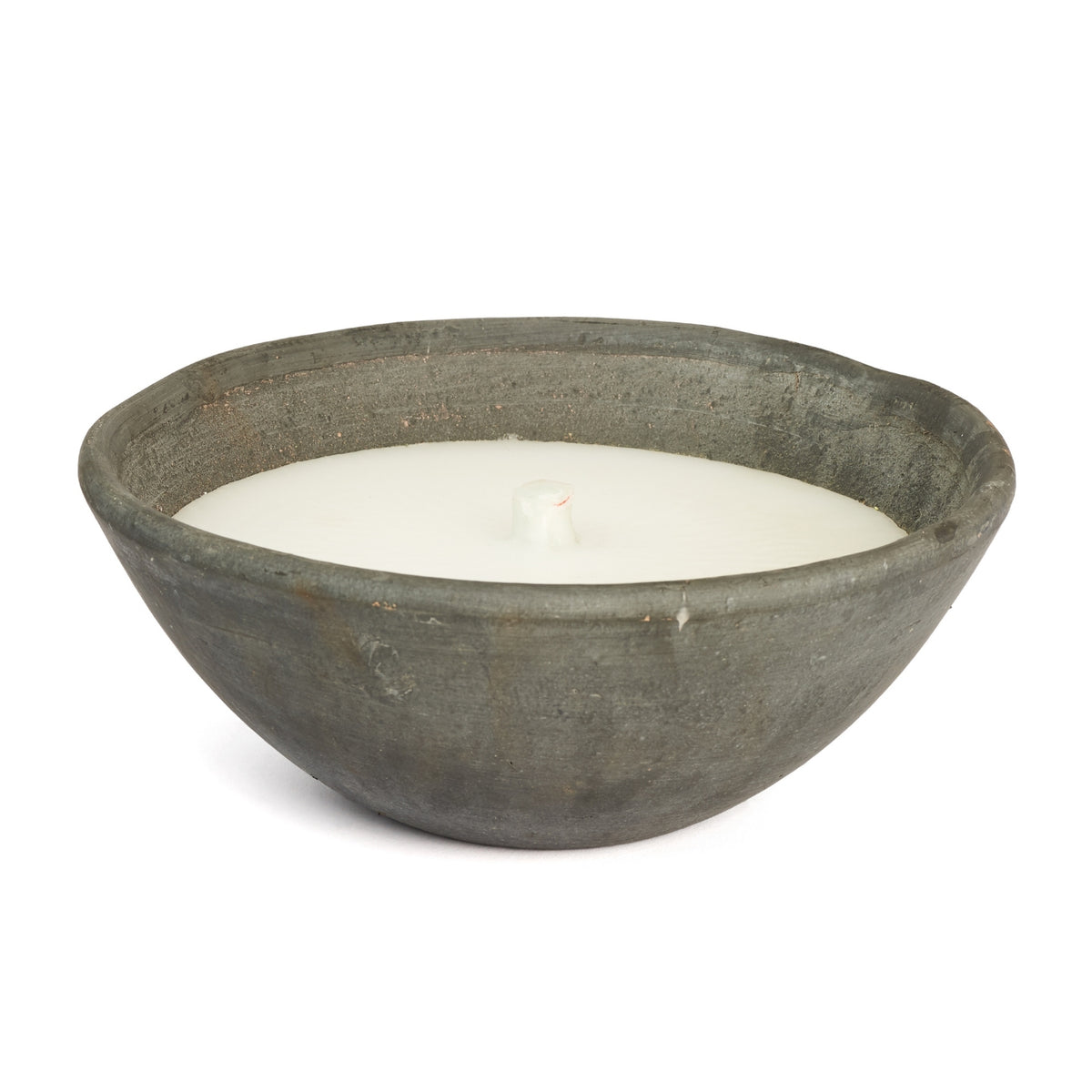 Schwabenfire Outdoorkerze aus Terrakotta mit Dauerdocht Grau 100% Handgemacht Made in Germany Wiederverwendbare Kerzendeko